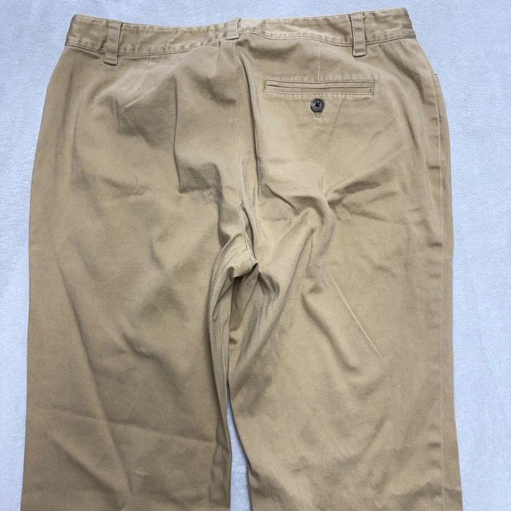 Lauren Ralph Lauren Adelle Khaki Chino Pants Tan Bootcut Stretch Trousers Mens 8
